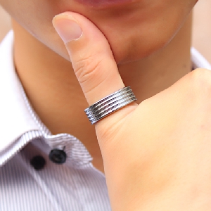 Мъжки пръстени изработени от стомана тип халки - 5 размера 
