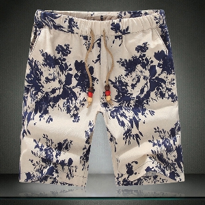 Мъжки къси панталони с флорални мотиви шест модела.