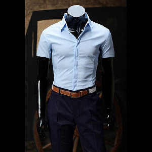 Мъжки летни бизнес ризи с къс ръкав - елеганти и свежи модели с различни цветове: бели, сини, кафяви, розови нюанси