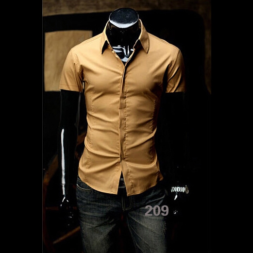 Ανδρικά πουκάμισα -Κομψά και φρέσκα μοντέλα σε διαφορετικά χρώματα: λευκό, μπλε, καφέ, ροζ αποχρώσεις