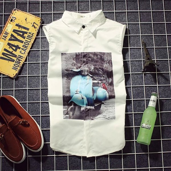 Летни мъжки ризи тип Slim модерни и различни-76 модела с различна щампа.