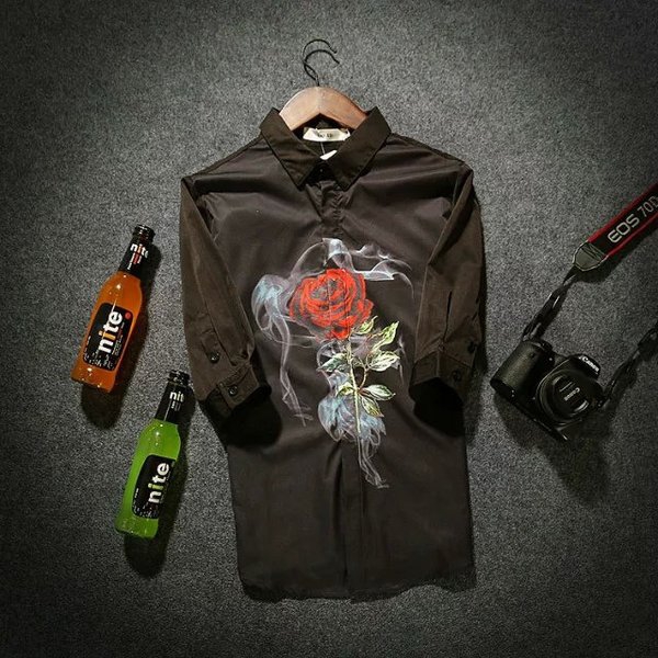 Летни мъжки ризи тип Slim модерни и различни-76 модела с различна щампа.