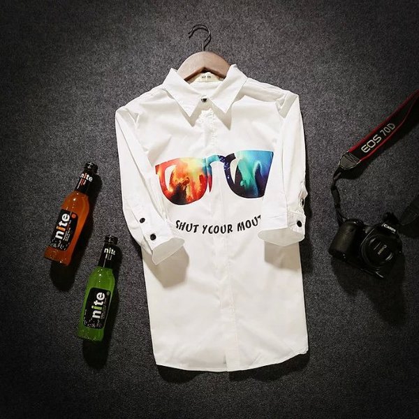 Летни мъжки ризи тип Slim модерни и различни-76 модела с различна щампа.