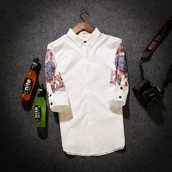 Летни мъжки ризи тип Slim модерни и различни-76 модела с различна щампа.