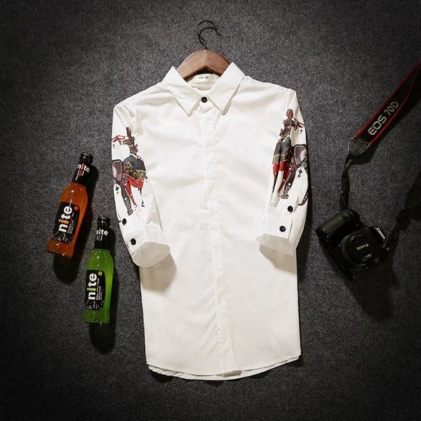 Летни мъжки ризи тип Slim модерни и различни-76 модела с различна щампа.