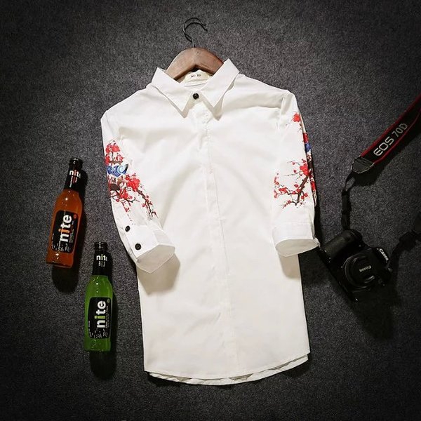 Летни мъжки ризи тип Slim модерни и различни-76 модела с различна щампа.