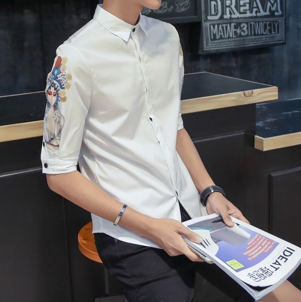 Летни мъжки ризи тип Slim модерни и различни-76 модела с различна щампа.