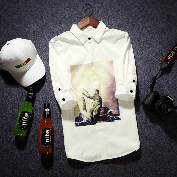 Летни мъжки ризи тип Slim модерни и различни-76 модела с различна щампа.