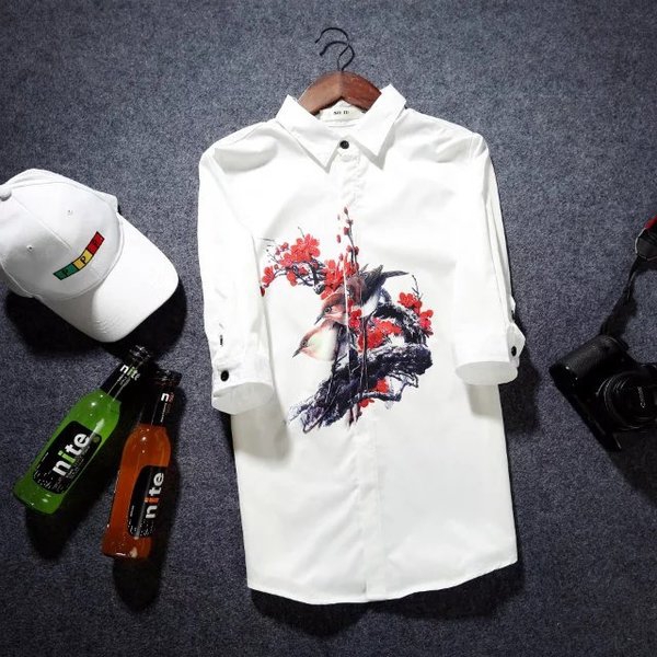 Летни мъжки ризи тип Slim модерни и различни-76 модела с различна щампа.