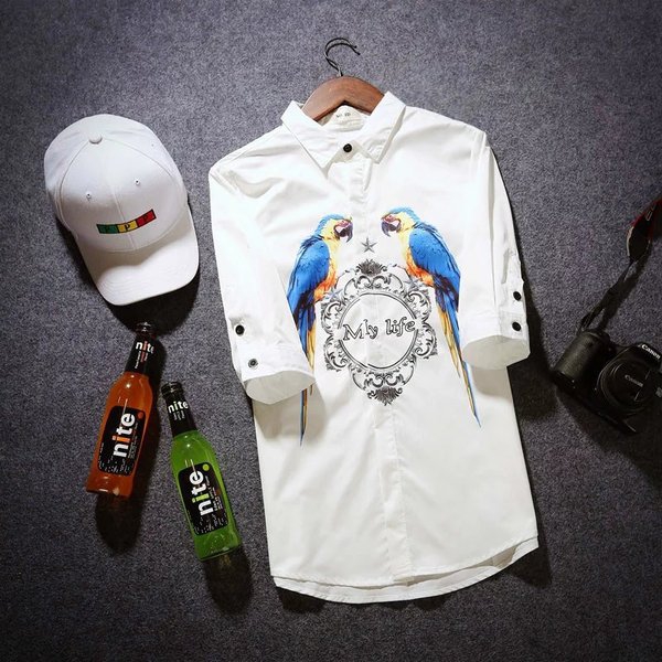 Летни мъжки ризи тип Slim модерни и различни-76 модела с различна щампа.