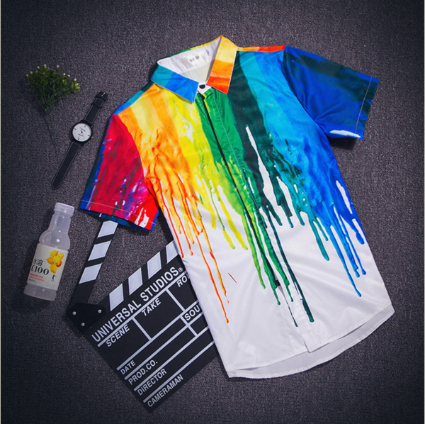 Летни мъжки ризи тип Slim модерни и различни-76 модела с различна щампа.