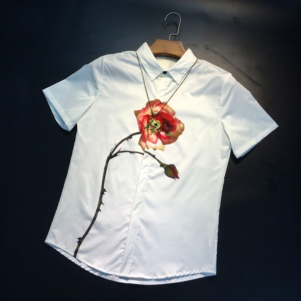 Летни мъжки ризи тип Slim модерни и различни-76 модела с различна щампа.