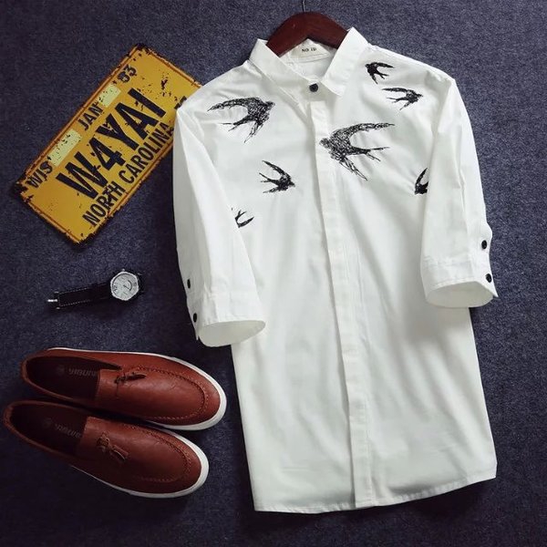 Летни мъжки ризи тип Slim модерни и различни-76 модела с различна щампа.