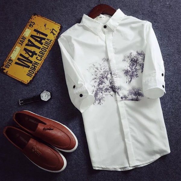 Летни мъжки ризи тип Slim модерни и различни-76 модела с различна щампа.