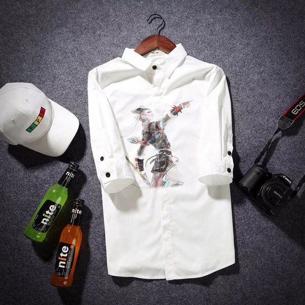 Летни мъжки ризи тип Slim модерни и различни-76 модела с различна щампа.