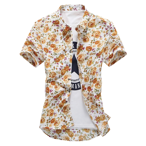 Мъжки ризи  с флорални мотиви 17 различни модела.