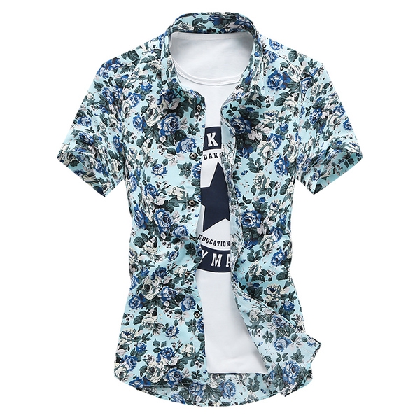 Мъжки ризи  с флорални мотиви 17 различни модела.