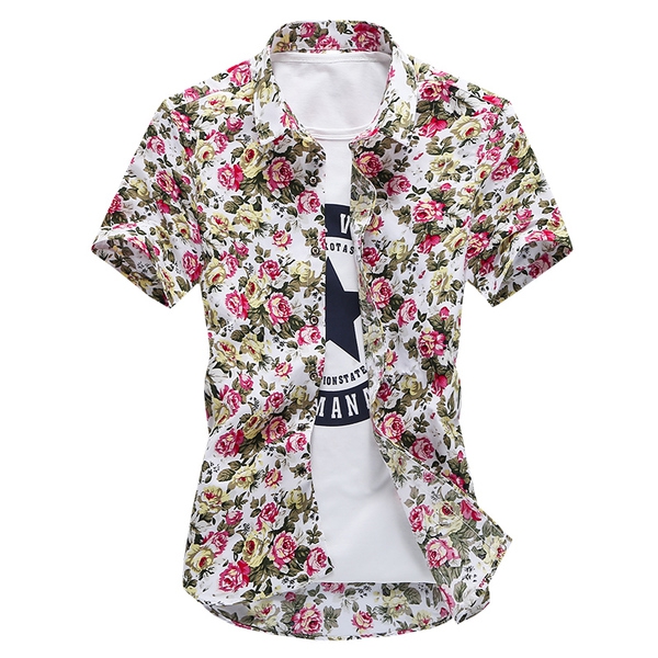 Мъжки ризи  с флорални мотиви 17 различни модела.