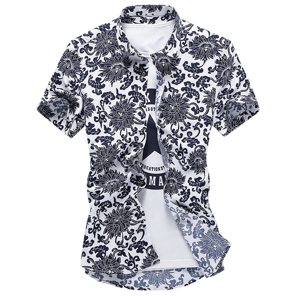 Мъжки ризи  с флорални мотиви 17 различни модела.