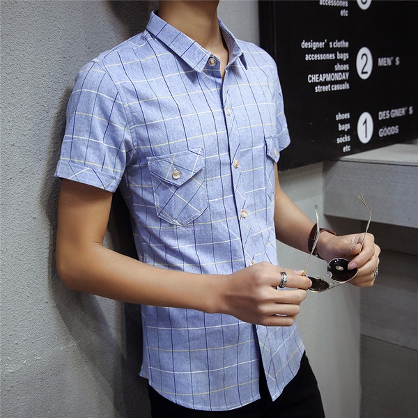 Мъжки летни елегантни ризи с къс ръкав - бели, сини, розови - топ модели за най-горещите дни 