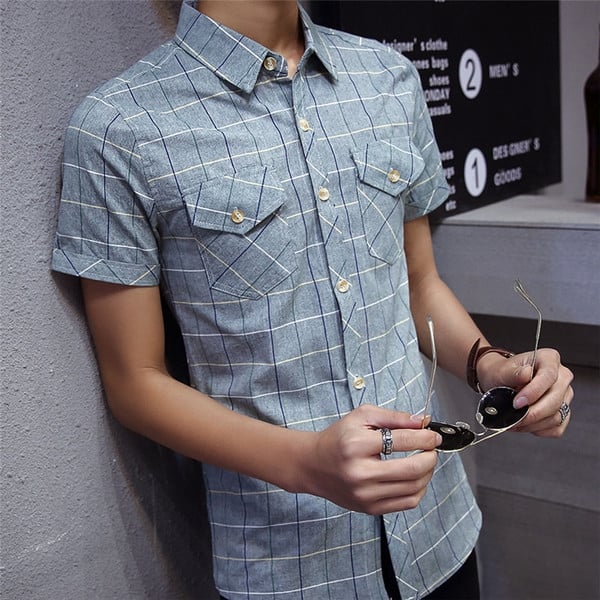 Мъжки летни елегантни ризи с къс ръкав - бели, сини, розови - топ модели за най-горещите дни 