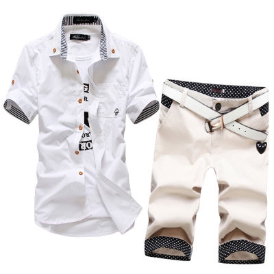 Мъжки модерни комплекти риза и къси панталони-23 различни топ модела.