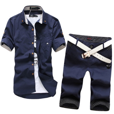 Мъжки модерни комплекти риза и къси панталони-23 различни топ модела.