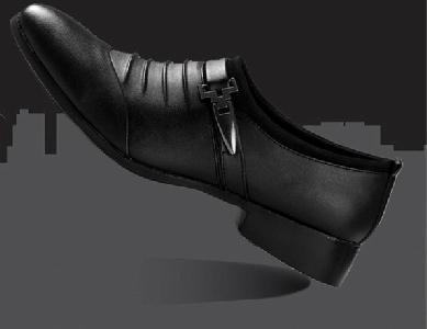 Мъжки официални обувки изработени от изкуствена кожа с ток - 3 модела 