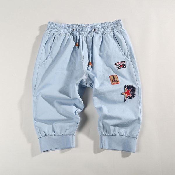 Ανδρικά καλοκαιρινά  φαρδιά ελαστική σορτς των ανδρών - 4 μοντέλα - πράσινο, μπλε και κόκκινο χρώμα με μικρές εκτυπώσεις