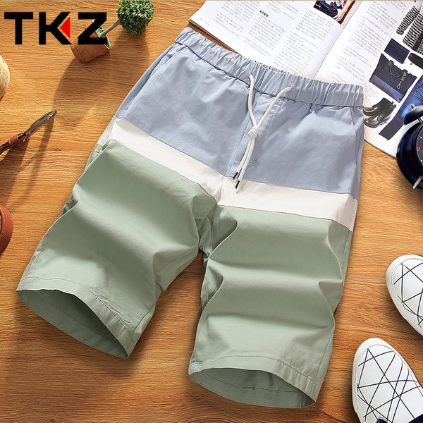 Ανδρικό καλοκαιρινό σύντομο ελαστικό παντελόνι – τρία μοντέλα  ριγέ μοτίβο