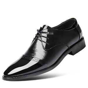 Черни мъжки  високи официални обувки подходящи за лятото - 2 модела 