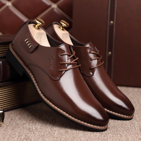 Мъжки официални обувки с ток изработени от изкуствена кожа - 4 модела 