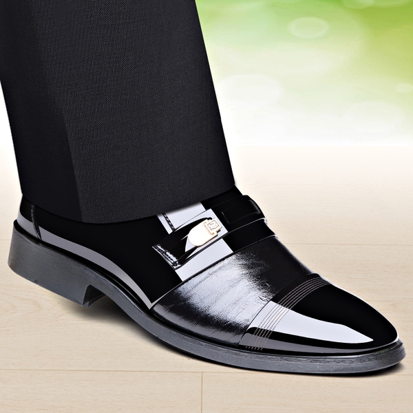 Ανδρικά επίσημα παπούτσια από τεχνητό δέρμα - 2 μοντέλα