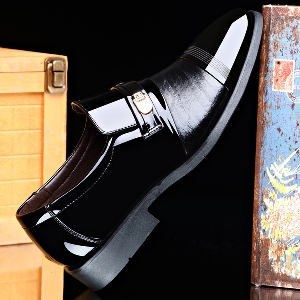 Мъжки официални обувки изработени от изкуствена с ток - 2 модела 