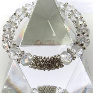 Дамска гривна от фасетиран чешки кристал - DM-2287