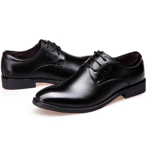 Ниски и високи мъжки  изчистени официални обувки за мъже от изкуствена кожа - 2 модела 