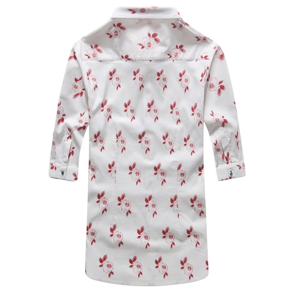 Καλοκαιρινά ανδρικά πουκάμισα - λευκό, κόκκινο κρασί και μπλε με πολύχρωμα prints