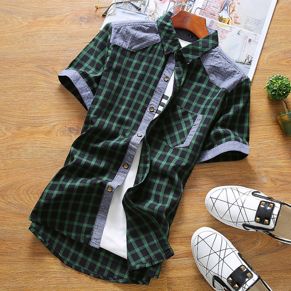 Αντρικά βαμβακερά πουκάμισα καρό - 3 μοντέλα.