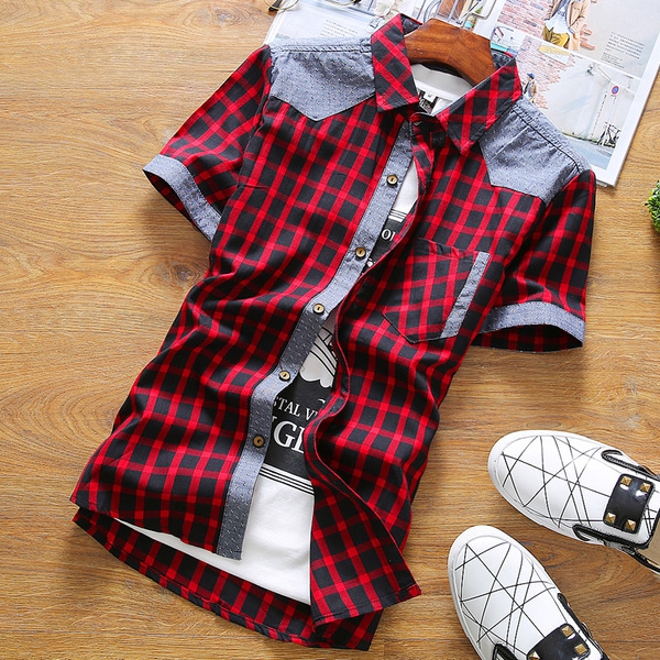 Αντρικά βαμβακερά πουκάμισα καρό - 3 μοντέλα.