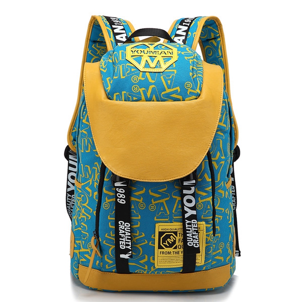 Μεγάλο άνετο σακίδιο για αθλητισμό, καθημερινή ζωή ή φορητό υπολογιστή - ένα μοντέλο σε μπλε, μαύρο, μοβ. κίτρινο, καφέ και κόκκ