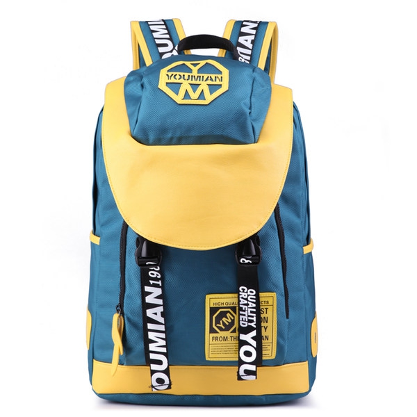 Μεγάλο άνετο σακίδιο για αθλητισμό, καθημερινή ζωή ή φορητό υπολογιστή - ένα μοντέλο σε μπλε, μαύρο, μοβ. κίτρινο, καφέ και κόκκ