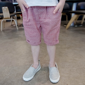 Детски памучни панталони за момчета в три цвята.