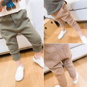 Детски дълги памучни панталони за момчета-2 цвята.