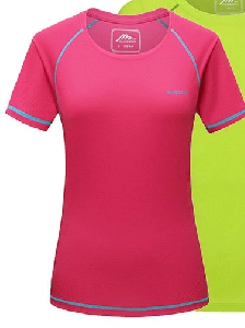 Γυναικεία καλοκαιρινά σπορ κοντομάνικα μπλουζάκια με ροζ, μπλε, πορτοκαλί, πράσινο χρώμα