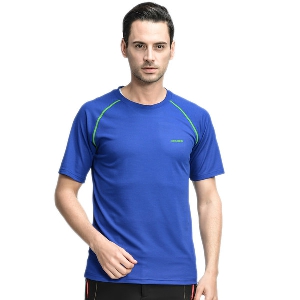 Мъжки спортни летни бързосъхнещи тениски с къс ръкав сиви, сини, зелени и оранжеви
