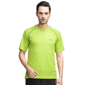 Мъжки спортни летни бързосъхнещи тениски с къс ръкав сиви, сини, зелени и оранжеви