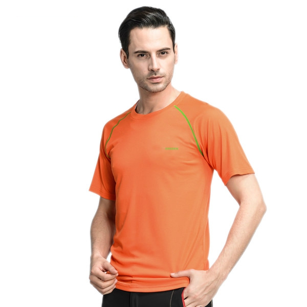 Ανδρικό σπορ κοντό  μπλούζάκι κοντομάνικό σε μπλε, πράσινο και πορτοκαλί χρώμα