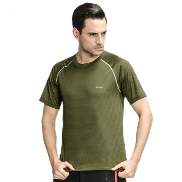 Ανδρικό σπορ κοντό  μπλούζάκι κοντομάνικό σε μπλε, πράσινο και πορτοκαλί χρώμα