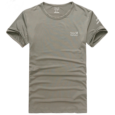 Мъжки спортни летни еластични тениски с къс ръкав зелени, оранжеви сиви бели сини