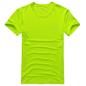 Ανδρικά αθλητικά καλοκαιρινά ελαστικά T-shirts  με κοντό μανίκι σε πράσινο, πορτοκαλί γκρι λευκό χρώμα